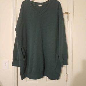 Zenana Outfitters Deep Teal V-Neck Sweater